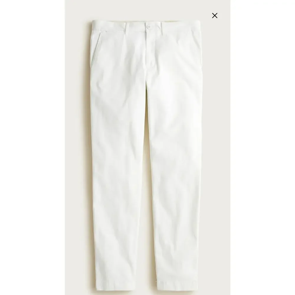 NWT J. Crew 770™ Straight-Fit Stretch Chino Pant White 30/32
